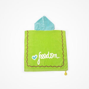 Biglove Beach Towel with Hoodie & Bag - Freedom / Green