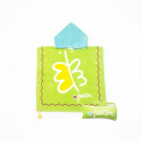 Biglove Beach Towel with Hoodie & Bag - Freedom / Green