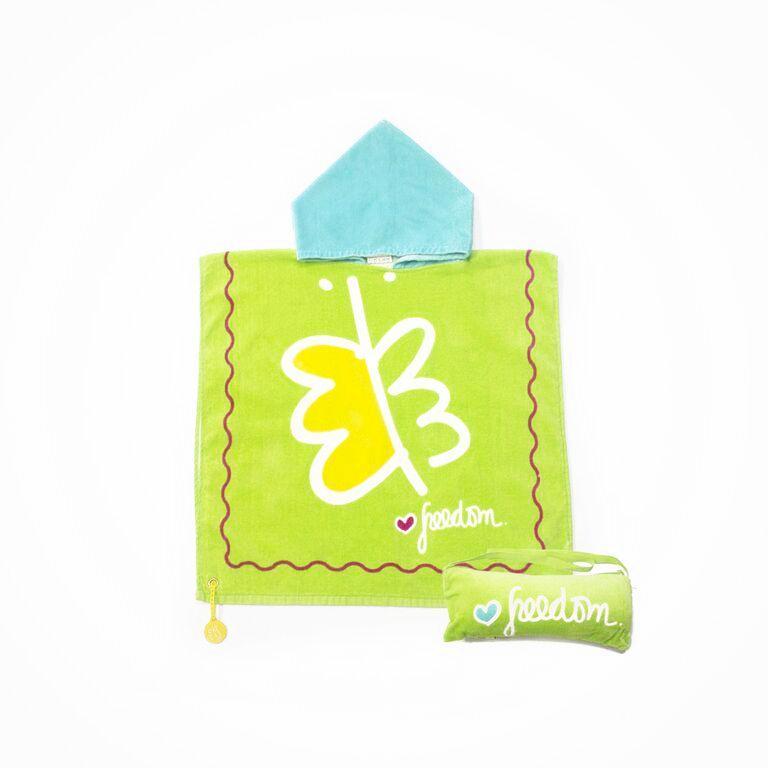 Biglove Beach Towel with Hoodie & Bag - Freedom / Green