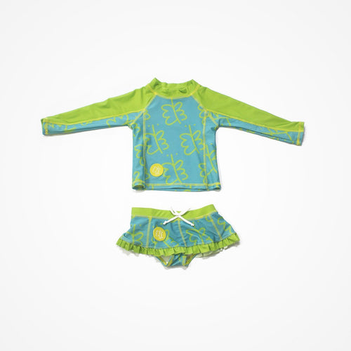Biglove Swim Rashguard Shirt with Skirt - Freedom / Blue
