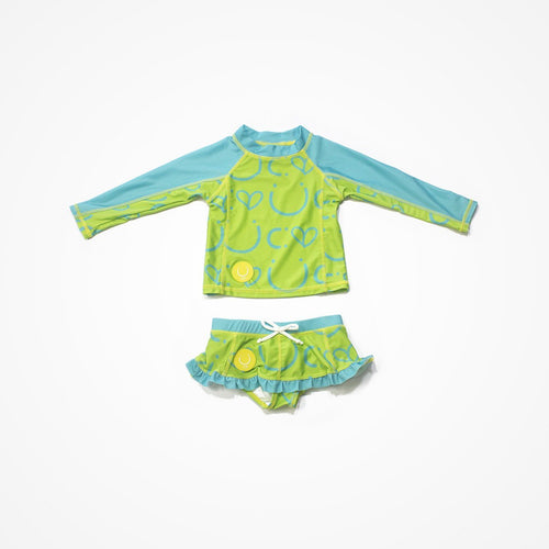 Biglove Swim Rashguard Shirt with Skirt - Happiness / Green