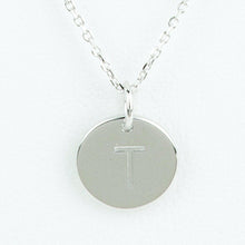 Mini Initials Charm Necklace - Letter T