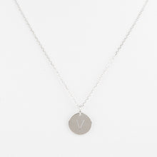 Mini Initials Charm Necklace - Letter V