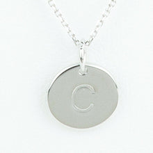 Mini Initials Charm Necklace - Letter C