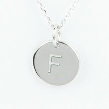 Mini Initials Charm Necklace - Letter F