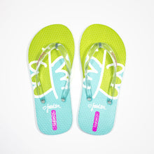Printed Rubber Flip Flops for Kids Shark | Green