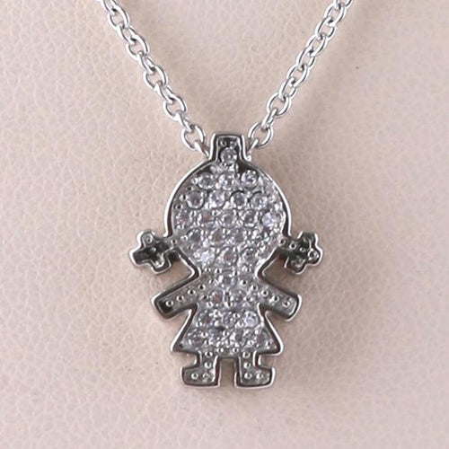 Girl Charm/Chain S Steel White