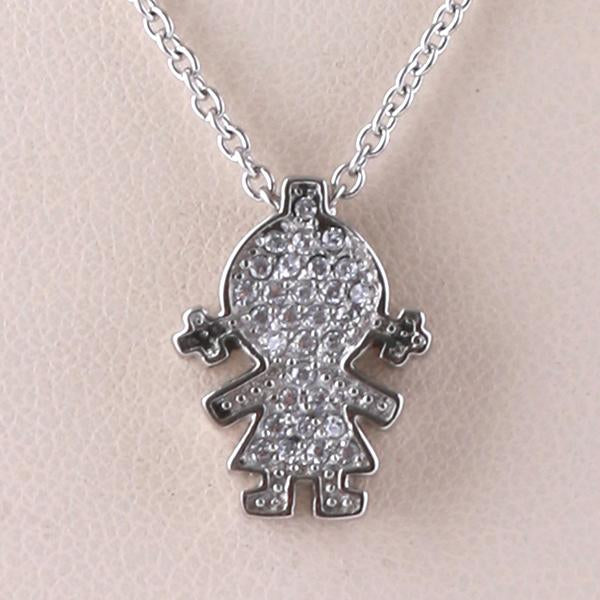 Girl Charm/Chain S Steel White