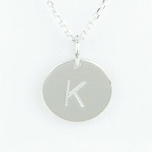 Mini Initials Charm Necklace - Letter K